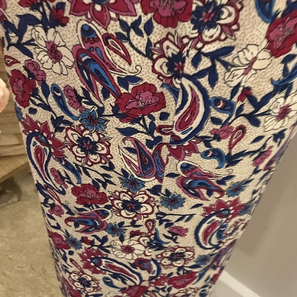 Mango Floral Paisley Midi Skirt Knotted Front sz Small - Picture 8 of 10